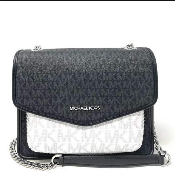 Michael Kors Handbags - Michael Kors Regina Black/White Crossbody Bag